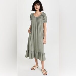 Sundry Green Midi Dress with pockets Small